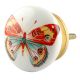 Multicolor Butterfly Ceramic Flat Drawer Knob
